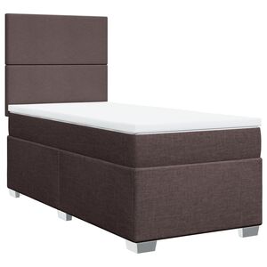 vidaXL Sommier &agrave; lattes de lit avec matelas Marron fonc&eacute; 80x200 cm