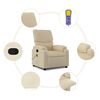vidaXL Fauteuil de massage inclinable Cr&egrave;me Tissu