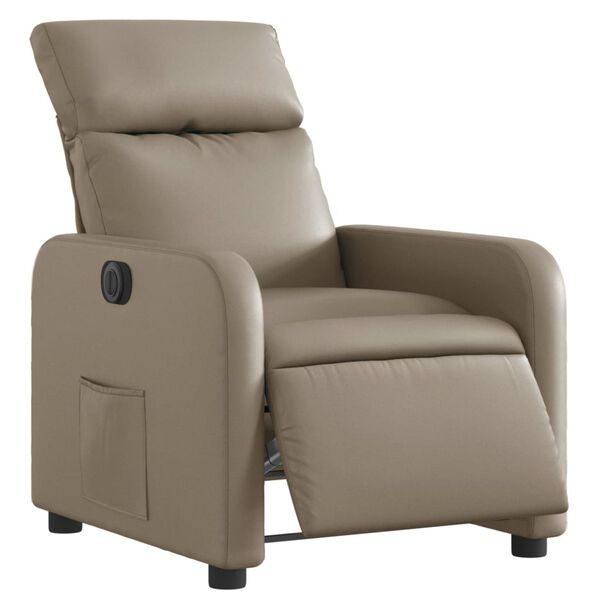 vidaXL Fauteuil inclinable électrique Cappuccino Similicuir