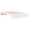 vidaXL Cadre de lit sans matelas blanc bois massif 120x200 cm