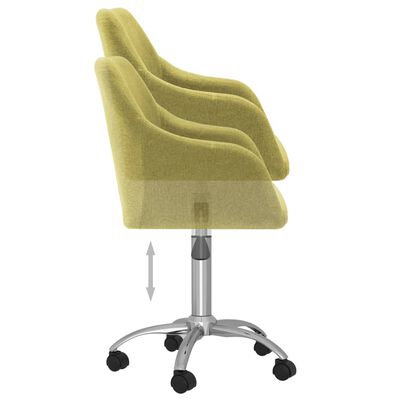 vidaXL Chaise pivotante de bureau Vert Tissu