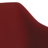 vidaXL Chaises pivotantes &agrave; manger lot de 6 Rouge bordeaux Velours