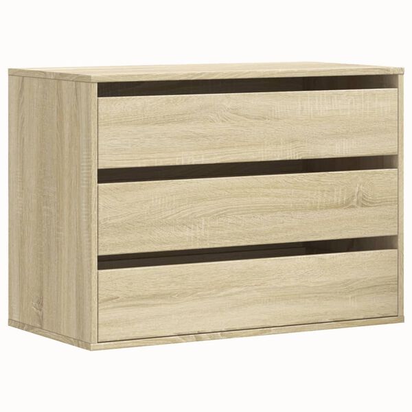 vidaXL Commode d'angle ch&ecirc;ne sonoma 80x41x58 cm bois d'ing&eacute;nierie