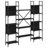 vidaXL Biblioth&egrave;que noir 155,5x24x166,5 cm bois d'ing&eacute;nierie