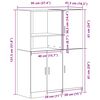 vidaXL Ensemble d'armoires de cuisine 2 pcs ch&ecirc;ne sonoma