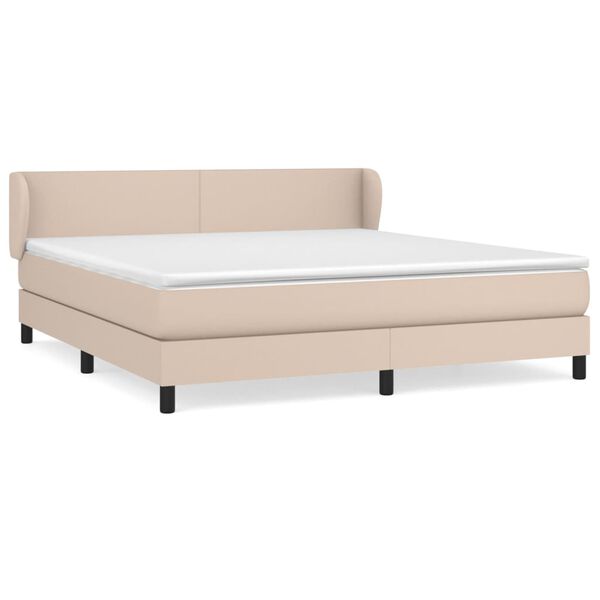 vidaXL Sommier à lattes de lit avec matelas Cappuccino 180x200 cm