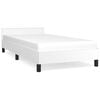 vidaXL Cadre de lit avec t&ecirc;te de lit sans matelas blanc 100x200 cm