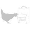 vidaXL Mangeoire pour poules Vert olive 20 x 25 x 35 cm