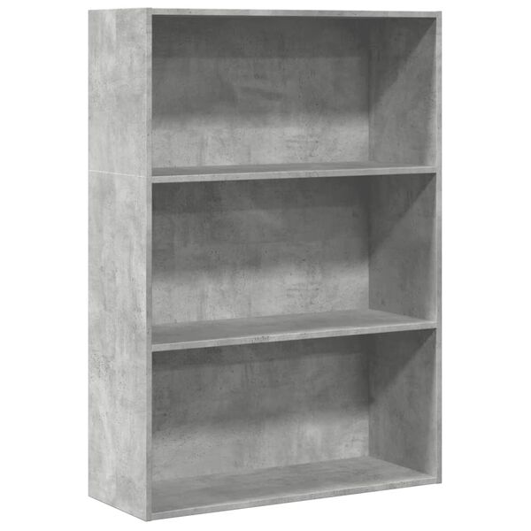 vidaXL Biblioth&egrave;que gris b&eacute;ton 80x30x114 cm bois d'ing&eacute;nierie