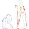 vidaXL Figurine de No&euml;l Marie et Joseph avec 264 LED 40x55 et 38x100cm