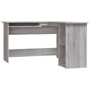 vidaXL Bureau d'angle sonoma gris 120x140x75 cm bois d'ing&eacute;nierie