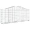 vidaXL Paniers à gabions arqués 50 pcs 200x30x80/100 cm Fer galvanisé