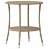 vidaXL Chaises inclinables de jardin lot de 2 avec table beige rotin