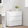 vidaXL Armoire de rangement Blanc brillant 80 x 31 x 81 cm