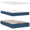 vidaXL Cadre de lit ottoman avec matelas bleu 120x190 cm tissu