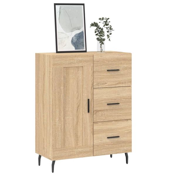 vidaXL Buffet ch&ecirc;ne sonoma 69,5x34x90 cm bois d'ing&eacute;nierie