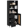 vidaXL Haut Armoire avec tiroir 2 pcs Ch&ecirc;ne noir Bois d'ing&eacute;nierie