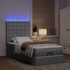 vidaXL Lit ottoman avec matelas et LED Gris clair 80x200cm tissu