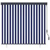 vidaXL Store roulant d'ext&eacute;rieur 160x250 cm Bleu et blanc