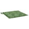 vidaXL Coussins de chaise lot de 2 motif de feuilles 40x40x4 cm tissu
