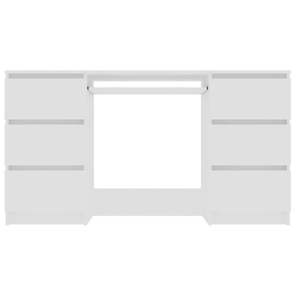 vidaXL Bureau Blanc 140x50x77 cm Bois d'ing&eacute;nierie