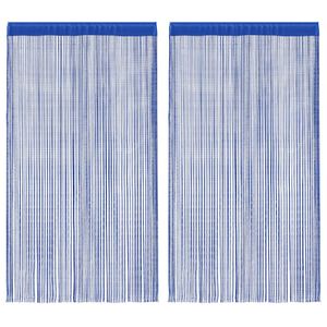 vidaXL Rideau en fils 2 pcs 140 x 250 cm Bleu