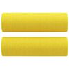 vidaXL Ensemble de canap&eacute;s 2 pcs avec coussins jaune clair tissu