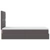 VidaXL Cadre de lit ottoman avec matelas gris 90x190 cm similicuir