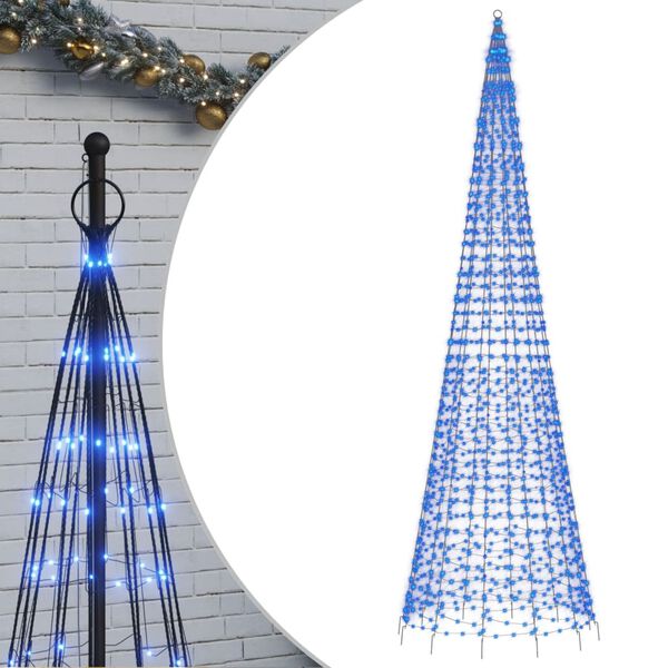 vidaXL Sapin de No&euml;l &agrave; LED 1534 LED bleu 500 cm