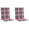 vidaXL Coussins de chaise de jardin à dossier bas lot de 2