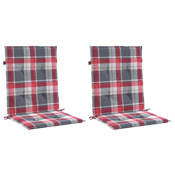 vidaXL Coussins de chaise de jardin à dossier bas lot de 2