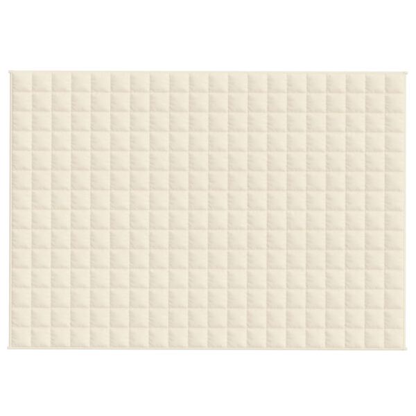 vidaXL Couverture lestée Crème clair 137x200 cm 10 kg Tissu