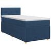 vidaXL Lit boxspring avec matelas Bleu 90 x 190 cm Tissu