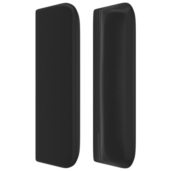 vidaXL T&ecirc;te de lit avec oreilles Noir 163x16x78/88 cm Similicuir