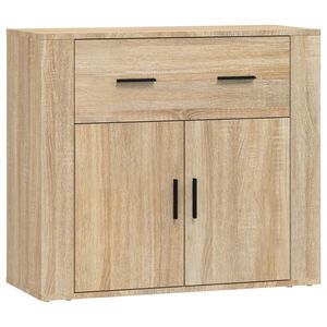 vidaXL Buffet Ch&ecirc;ne sonoma 80x33x70 cm Bois d'ing&eacute;nierie