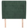 vidaXL T&ecirc;te de lit avec oreilles Vert fonc&eacute; 103x23x118/128 cm Velours