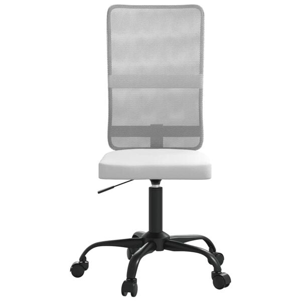 vidaXL Chaise de bureau réglable en hauteur blanc tissu en maille