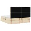 vidaXL Lit avec rangement et matelas Cr&egrave;me 180 x 200 cm Polyester