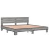 vidaXL Cadre de lit sans matelas sonoma gris 200x200 cm