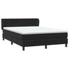 vidaXL Sommier &agrave; lattes de lit avec matelas noir 160x210 cm velours