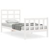 vidaXL Cadre de lit sans matelas blanc 100x200 cm bois de pin massif