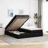 VidaXL Cadre de lit ottoman avec matelas noir 160x200 cm tissu