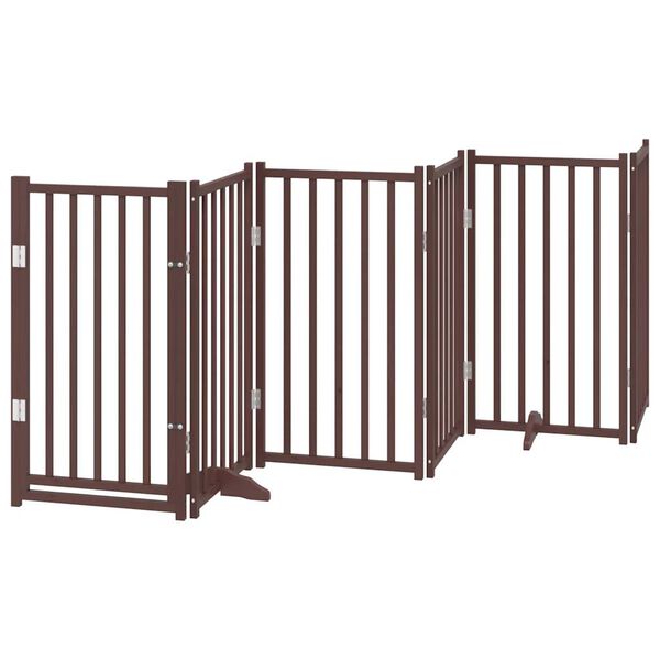 vidaXL Barri&egrave;re pour chien porte pliable 15 panneaux bois de peuplier