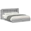 vidaXL Cadre de lit avec rangement Sonoma gris 200 x 200 cm