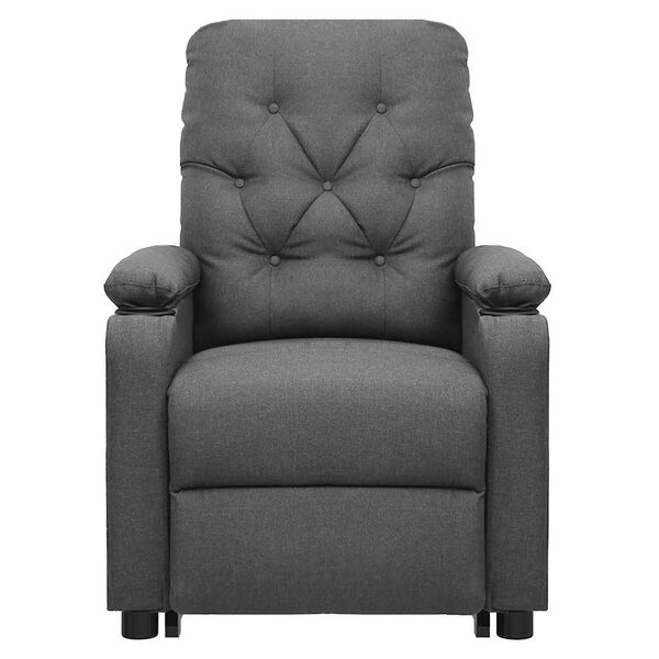 vidaXL Fauteuil de massage inclinable Gris clair Tissu