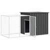 vidaXL Clapier Anthracite 200x91x100 cm Acier galvanis&eacute;