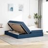 vidaXL Lit avec rangement et matelas Bleu 180 x 200 cm Polyester