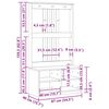 vidaXL Portemanteau SANDNES blanc 87x40x159,5 cm bois massif pin