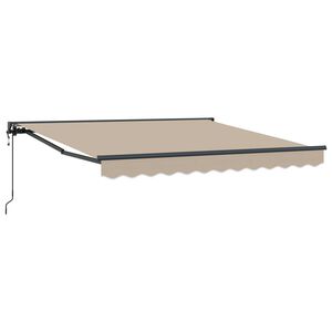 vidaXL Cadre d'auvent Beige 300 x 250 cm Polyester avec rev&ecirc;tement PU