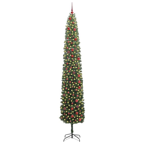vidaXL Sapin de No&euml;l artificiel Vert 300 cm PVC et acier et plastique